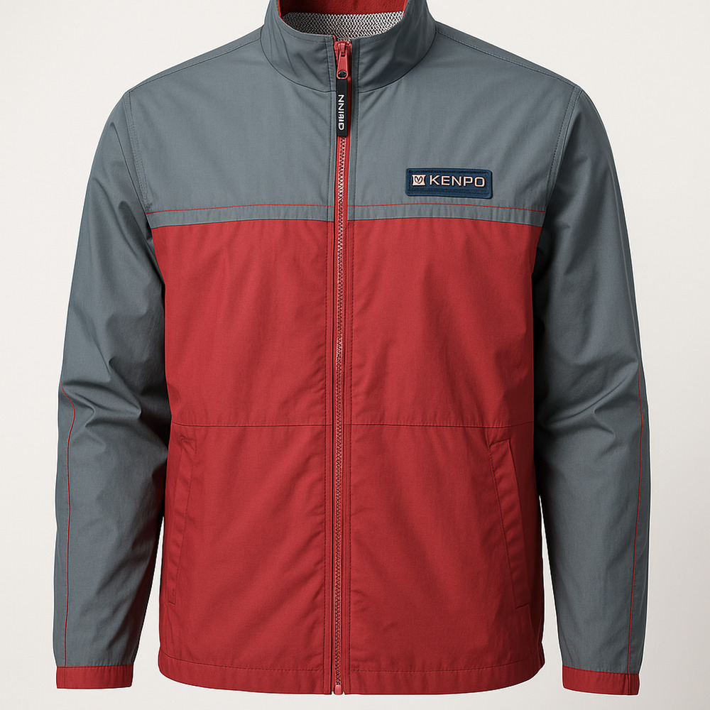 Kenpo Colorblock Lightweight Zip Jacket Outdoor Windbreaker Mesh Lined XL
